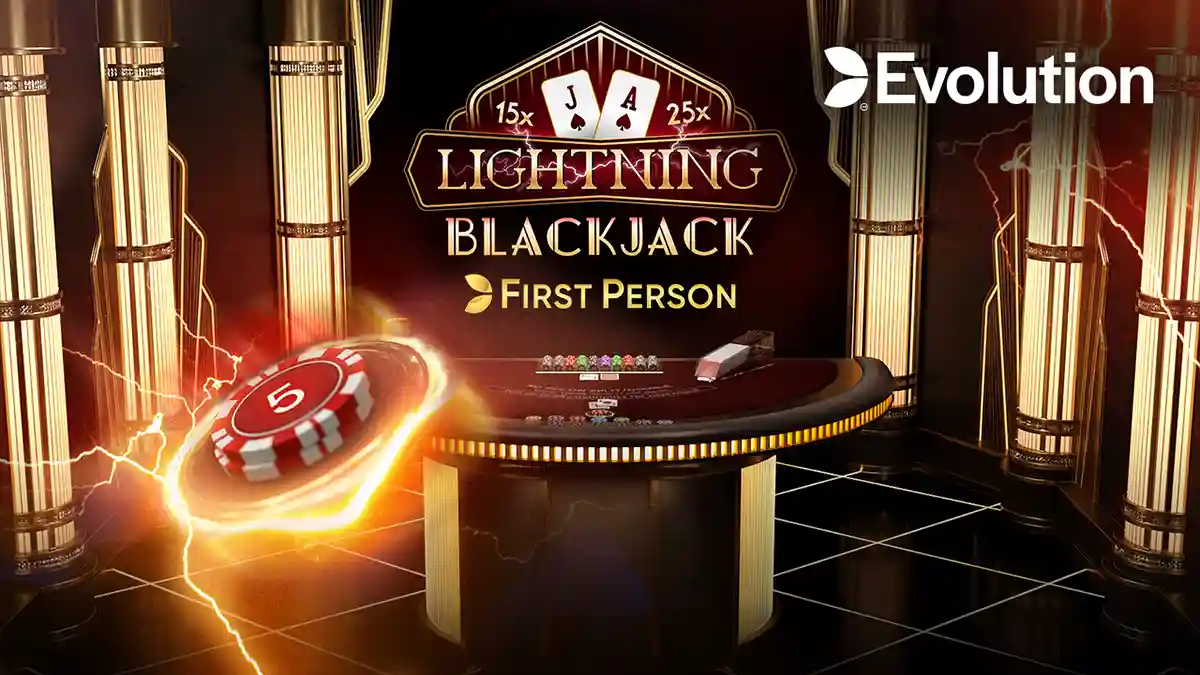 Evolution Gaming "Lightning Blackjack" Poster