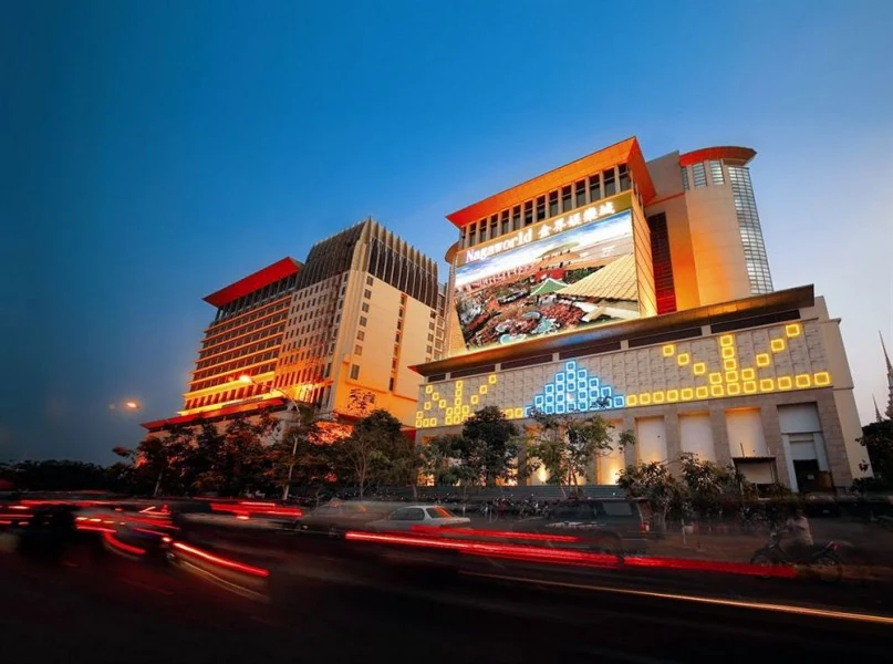 "Naga World" night view located at Cambodia, Phnom Penh
