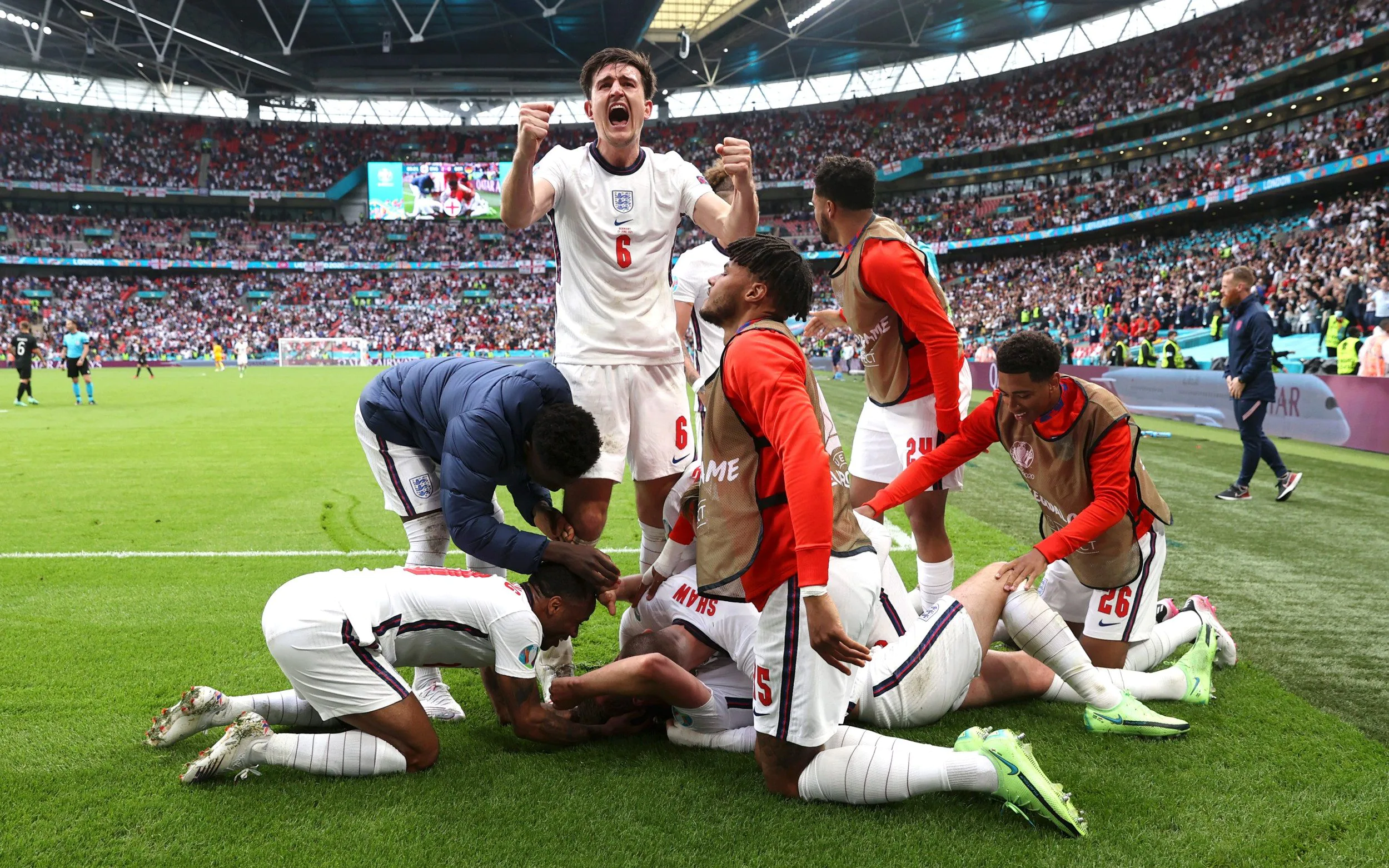 EURO 2020 England beat Germany as Raheem Sterling and Harry Kane