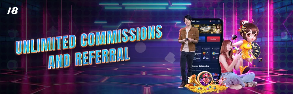 i8Live referral affiliate program banner