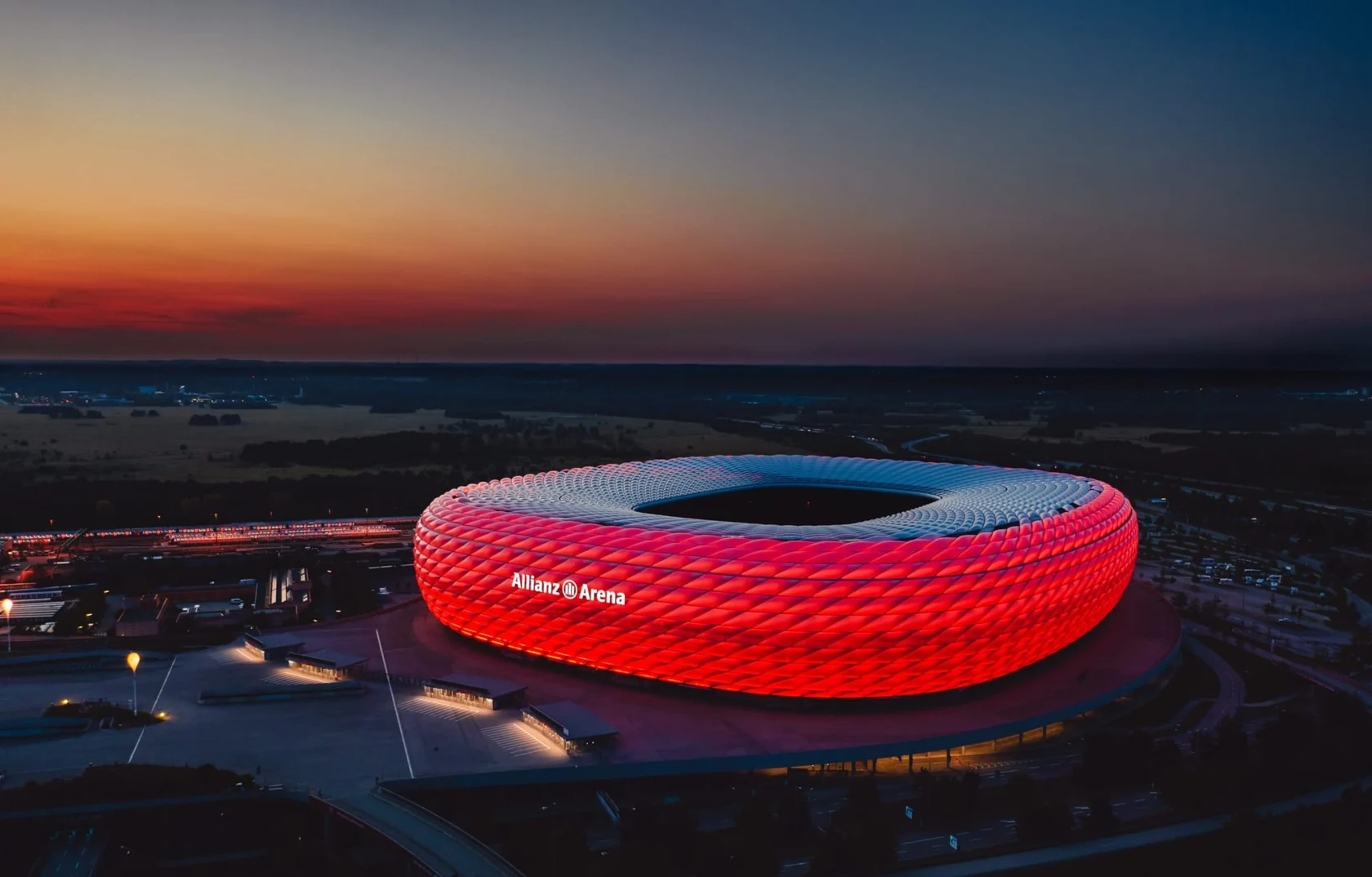 Allianz Arena drone view